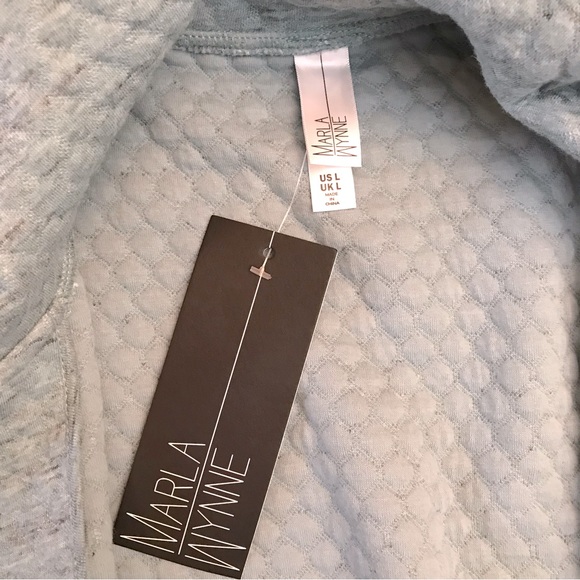 Marla Wynne Oversized Quilted Ottoman Jacket NEW Womens Large Sage Blue Green - Picture 4 of 11